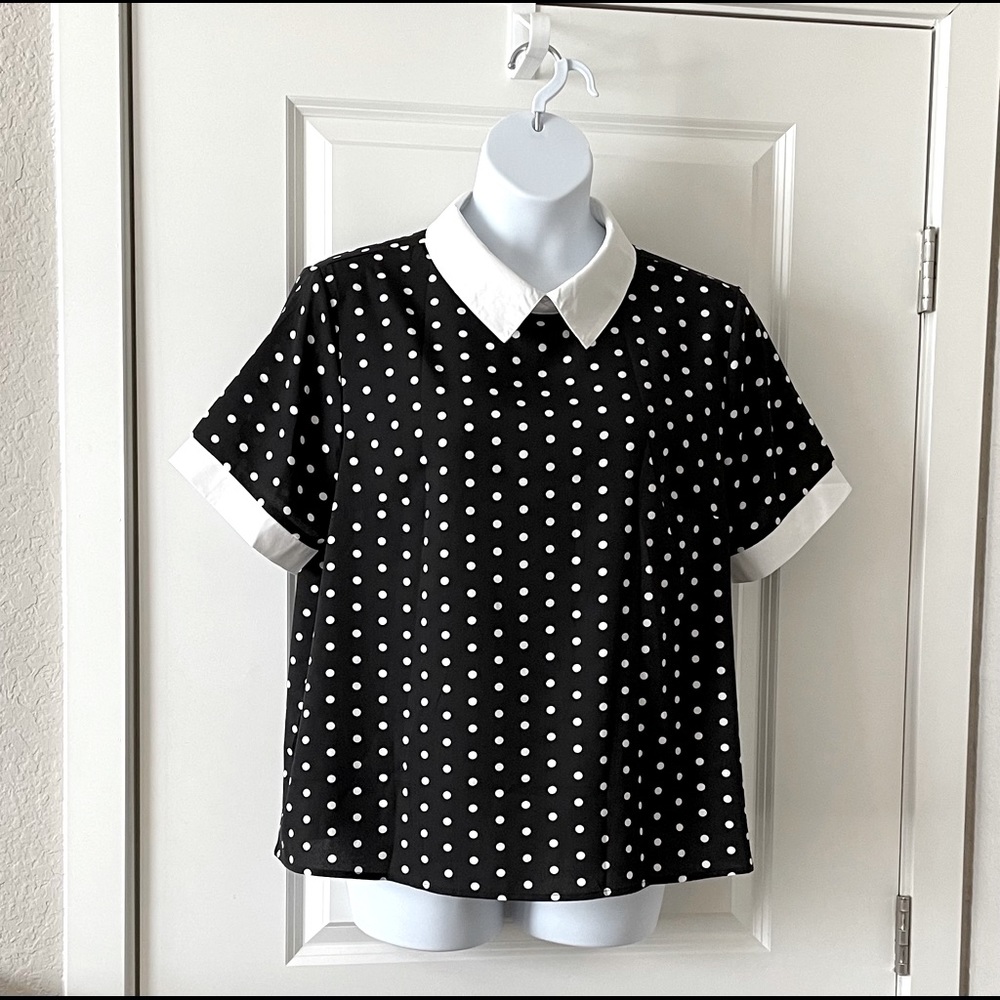 SHEIN polka dot blouse